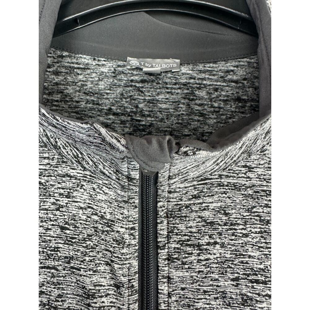 T by Talbots Ombre Black & Grey Striped Full Zip Jacket Stretch Plus Size 2X - Picture 9 of 14